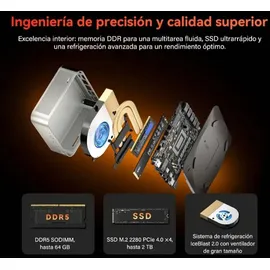 GEEKOM A7MAX Mini-PC Ryzen 9 7940HS 4,0 GHz 16 GB RAM 1 TB SSD Win 11 Pro