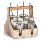 Zeller Gläser-Set 20 x 22 x 22 cm 5-tlg. braun