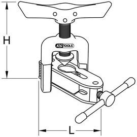 KS Tools Universal-Bördelgerät mit Schnellspannvorrichtung