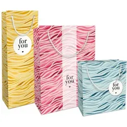 Geschenktragetasche 12ST Soft Waves 4014-25361/PBS sortiert Recycling