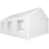 Tectake Pavillon 6 x 4 m mit Seitenteile weiß