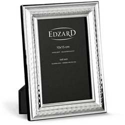 EDZARD Bilderrahmen Urbino, versilbert und anlaufgeschützt, für 10×15 cm Bilder – Fotorahmen silberfarben