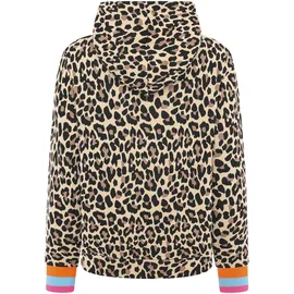 Zwilling Hoodie »"Leo Allover Neon Kante"«, mit Animal-Design und kontrastfarbigen Ärmelbündchen, Gr. L, beige, , 48620226-L