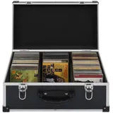 vidaXL CD-Koffer für 60 CDs Aluminium ABS Schwarz