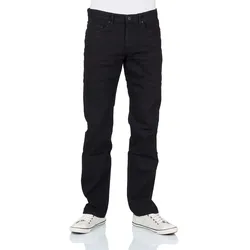 Cross Jeans Herren Jeans Antonio Relax Fit Schwarz Normaler Bund Reißverschluss W 31 L 34