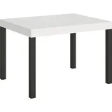 Ausziehbarer Tisch 80x120/204 cm Everyday Gestell Weiß Esche Anthrazit - Weiß