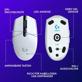 Logitech G305 Lightspeed Wireless Gaming Maus weiß