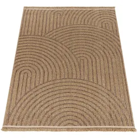 Paco Home »Cologne 492« rechteckig 11 mm Höhe Flachgewebe, meliert, Regenbogen, mit Fransen, Outdoor geeignet,