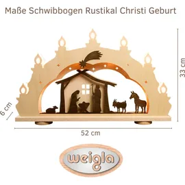 Weigla LED Schwibbogen Christi Geburt 52 x 33 x 6 cm