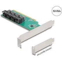 DeLock 90777 PCIe x16 Karte zu 4 x intern SFF-8643 NVMe Bifurcation Low Profile