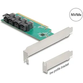 DeLock 90777 PCIe x16 Karte zu 4 x intern SFF-8643 NVMe Bifurcation Low Profile