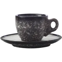 Maxwell & Williams AX0357 CAVIAR GRANITE Espressotasse mit Untertasse, Premium-Keramik
