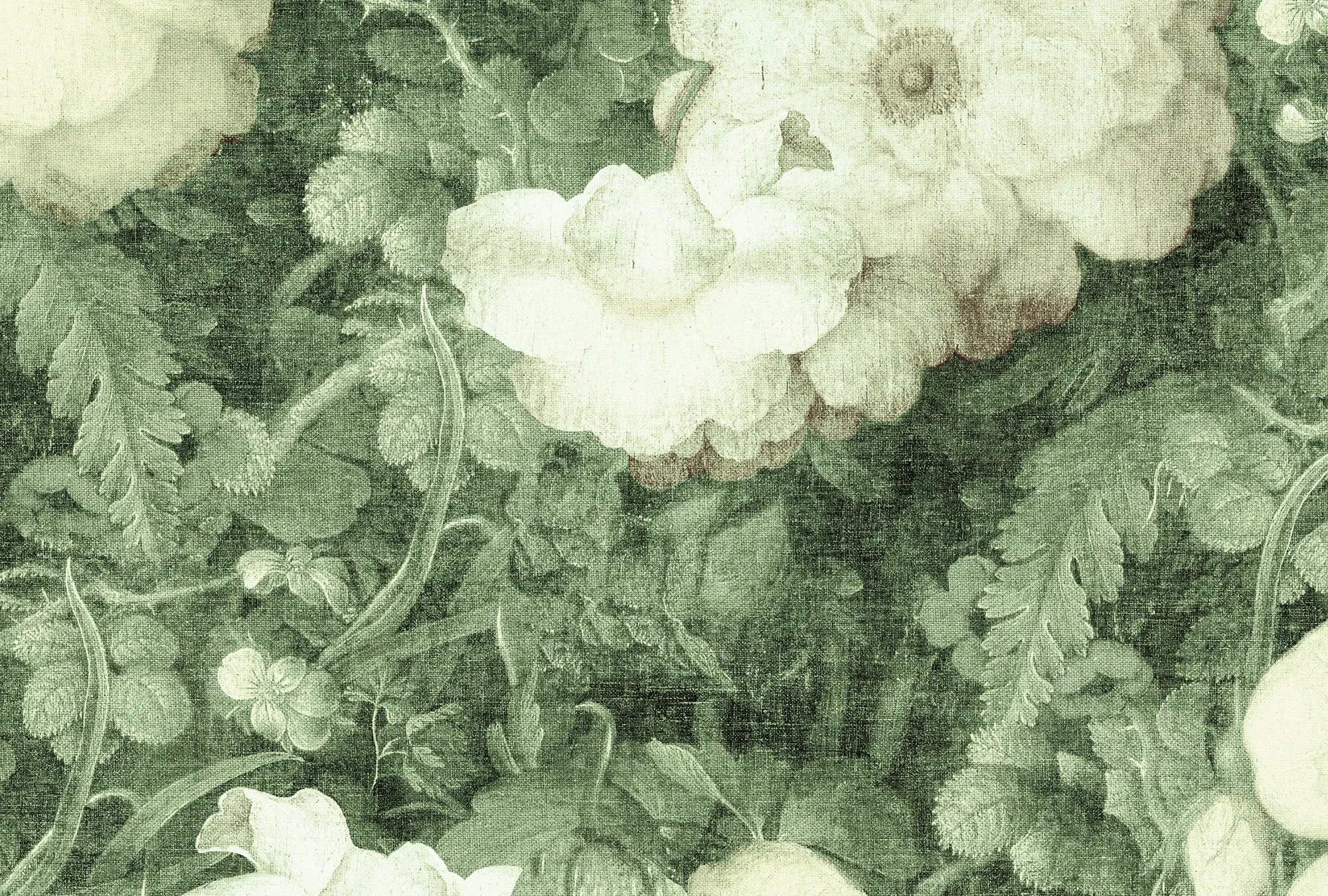 ARCHITECTS PAPER Fototapete "Atelier 47 Art Blossom 2" Tapeten Vlies, Wand, Schräge, Decke Gr. B/L: 4 m x 2,7 m, grün (hellgrün, creme, weiß) Fototapeten Blumen