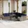 vidaXL Gartensofa-Set 11-tlg. grau Polyrattan