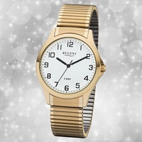 Armband-Uhr Quarz Metall gold 1243486 Herren Uhr Regent Zugarmband UR1243486