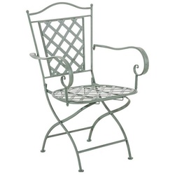 CLP Gartenstuhl Adara, handgefertigter Gartenstuhl aus Eisen grün