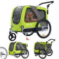 DOGGYHUT® Premium LARGE Hundefahrradanhänger 15 - 30kg Hundeanhänger Fahrradanhänger für Hunde mittelgroße bis große Hunde