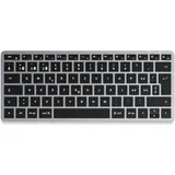 Satechi Slim X1 Bluetooth® Tastatur Schweiz, QWERTZ Anthrazit Multimediatasten, Beleuchtet