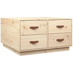 vidaXL Couchtisch 80x80x45 cm Massivholz Kiefer