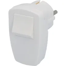 Unitec Schuko-Stecker, PVC mit Ausschalter, weiß