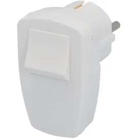 Unitec Schuko-Stecker, PVC mit Ausschalter, weiß