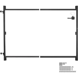 VEVOR Torbausatz Torrahmensatz Einstellbar für Öffnung 915-1524mm Schwarz Eisen