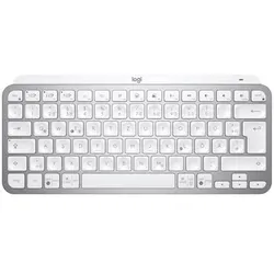 Logitech MX Keys Mini Pale Grey - Kabellose Kompakte Performance Tastatur, Unterstützt Logi Options+