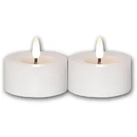 Star Trading Flamme Flow LED-Kerze 7 x 5,5 cm weiß