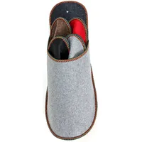 Pantoffelmann Gästepantoffelset Gästeset Filzpantoffel Herren Damen Filz Hausschuhe Pantoffel (1 Paar) Filzpantoffeln, Gästepantoffel besonders leicht grau