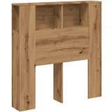 vidaXL Kopfteil mit Ablagen Artisan-Eiche 100x19x104,5cm Holzwerkstoff,