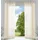 Gardinenbox 2er-Pack Gardinen Transparent Vorhang Set Wohnzimmer Voile Schlaufenschal mit Bleibandabschluß HxB 225x140 cm Creme,