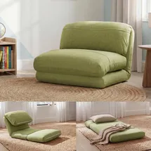 Mendler Schlafcouch Stoff 2-Sitzer Grün