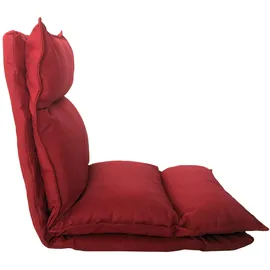 Mobili Rebecca – Rebecca Mobili Meditationsstuhl Bodenstuhl Rot, Polyester, Yoga Weiches 70x56x70