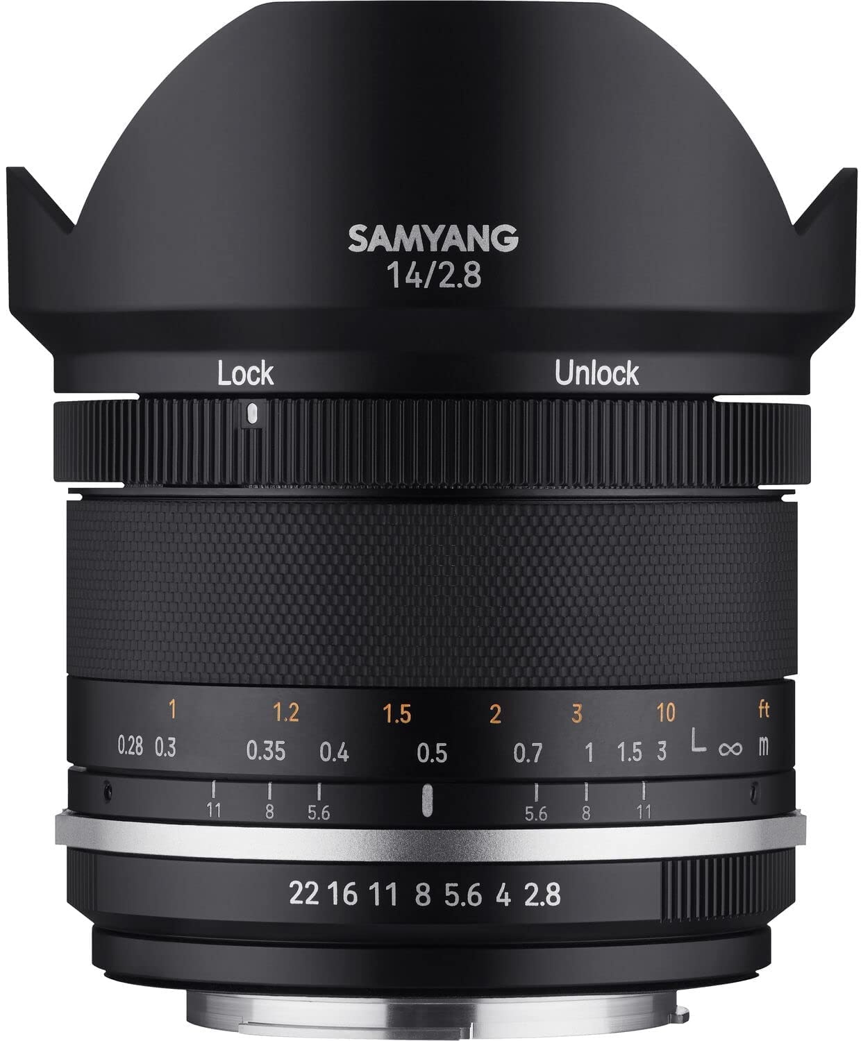 Samyang 22985 MF 14mm F2,8 MK2 für Canon EF – Weitwinkel Objektiv manueller Fokus für Vollformat und APS-C Festbrennweite Canon EF Mount, 2 Generation EOS 7D Mark II, EOS 5D Mark IV, EOS 77D, EOS 90D
