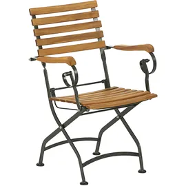 Dehner Tegernsee Klappsessel 88 x 57 x 56 cm natur/schwarz
