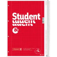 Brunnen Collegeblock Student Linkshänder A4 80 Blatt rot