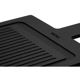 WOLL Cut & Serve Schneidebrett mit Rillen 49 x 24 cm schwarz