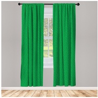 Gardine Vorhang für Wohnzimmer Schlafzimmer Dekor, Abakuhaus, Microfaser, Klee Irish Shamrock Leaves grün 150 cm x 175 cm