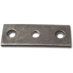 Schließblech für Aufspreizstangen, 16 x 53 mm, Loch ø 9 mm, Stahl blank ; Fensterverschluss Zubehör