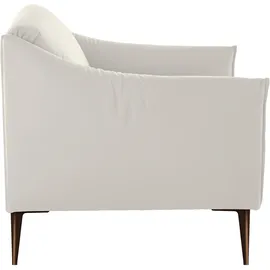 W.Schillig Cocktailsessel sally Leder 84 x 78 x 84 cm Weiß mit Kissen