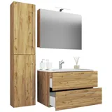 VCM Badmöbel-Set Badinos 4-tlg. Braun