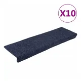 vidaXL Treppenmatten 10 Stk. Anthrazit 65x21x4 cm Nadelvlies