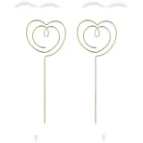 Partydeco Tortendeko Herzen Gold 12x4,5cm 2St
