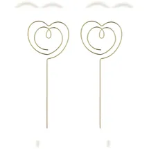 Partydeco Tortendeko Herzen Gold 12x4,5cm 2St