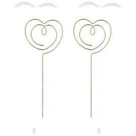 Partydeco Tortendeko Herzen Gold 12x4,5cm 2St