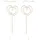 Partydeco Tortendeko Herzen Gold 12x4,5cm 2St