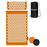 LifeGoods Akupressurmatte Mit Kissen - Akkupressmatte - Akkupressurmatte+ - Akupressur Matte - Akupunktur Matte - Massagematte - Rücken - Stachelmatte - Fakirmatte - Nagelmatte - Acupressure Mat