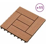 vidaXL Terrassenfliese 30 x 30 cm braun