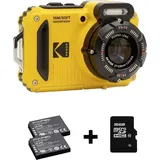 Kodak Pixpro WPZ2 + 2 Akku + microSD Bundle Digitalkamera 15 Megapixel Opt. Zoom: 4 x Gelb