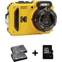 Kodak Pixpro WPZ2 + 2 Akku + microSD Bundle Digitalkamera 15 Megapixel Opt. Zoom: 4 x Gelb